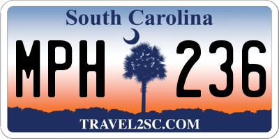 SC license plate MPH236