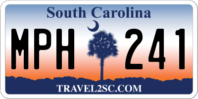 SC license plate MPH241