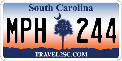 SC license plate MPH244