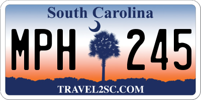 SC license plate MPH245