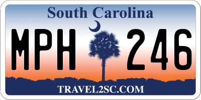 SC license plate MPH246