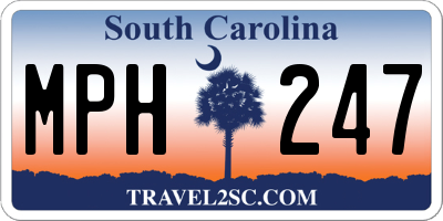 SC license plate MPH247