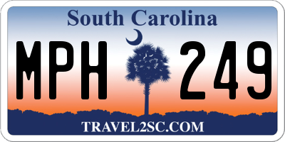 SC license plate MPH249