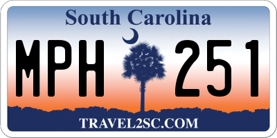SC license plate MPH251