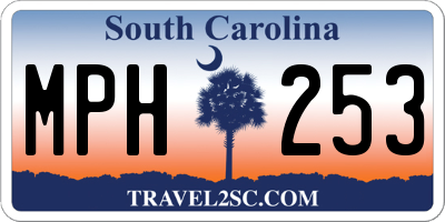 SC license plate MPH253