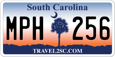 SC license plate MPH256