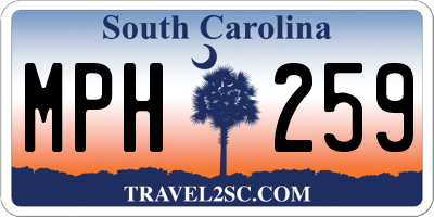 SC license plate MPH259