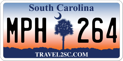 SC license plate MPH264
