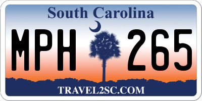 SC license plate MPH265