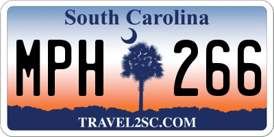 SC license plate MPH266