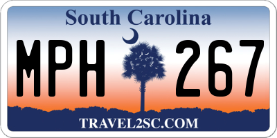 SC license plate MPH267