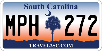 SC license plate MPH272