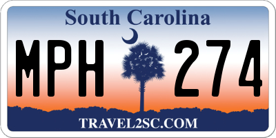 SC license plate MPH274