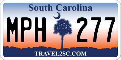 SC license plate MPH277