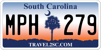 SC license plate MPH279