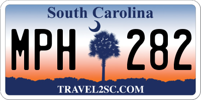 SC license plate MPH282
