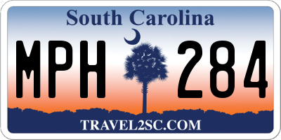 SC license plate MPH284