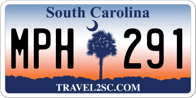 SC license plate MPH291