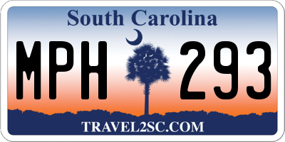 SC license plate MPH293