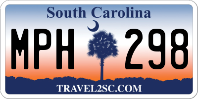 SC license plate MPH298