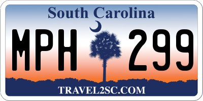 SC license plate MPH299