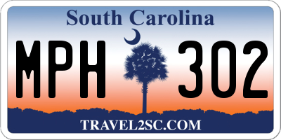 SC license plate MPH302
