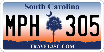 SC license plate MPH305