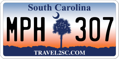 SC license plate MPH307