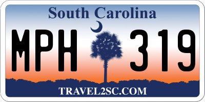 SC license plate MPH319