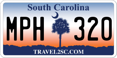 SC license plate MPH320