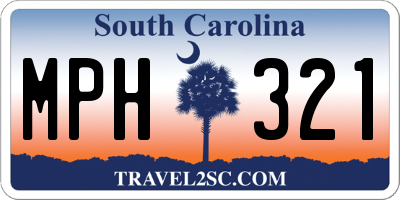 SC license plate MPH321