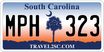 SC license plate MPH323