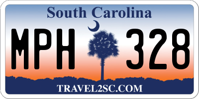 SC license plate MPH328
