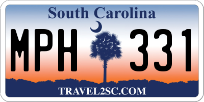 SC license plate MPH331
