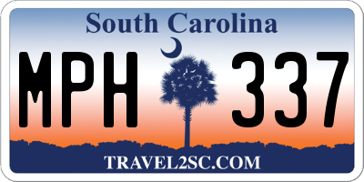 SC license plate MPH337