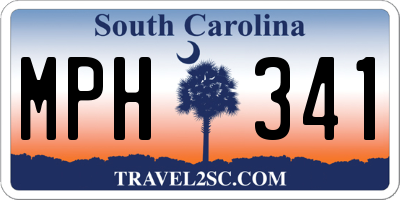 SC license plate MPH341