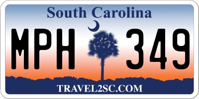 SC license plate MPH349