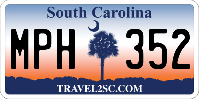 SC license plate MPH352
