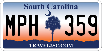 SC license plate MPH359