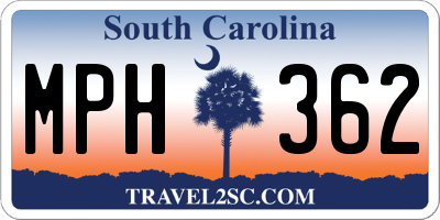 SC license plate MPH362