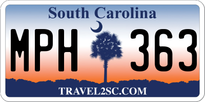 SC license plate MPH363