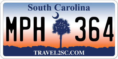 SC license plate MPH364