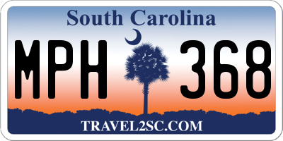 SC license plate MPH368