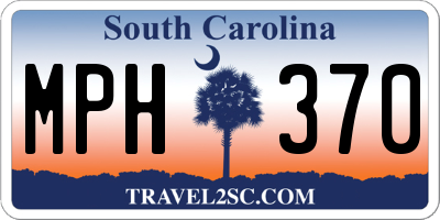 SC license plate MPH370