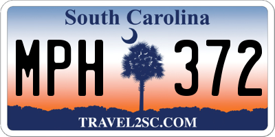 SC license plate MPH372