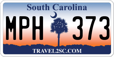 SC license plate MPH373