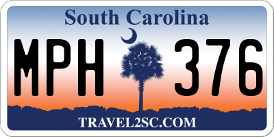 SC license plate MPH376