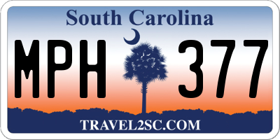 SC license plate MPH377