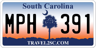SC license plate MPH391