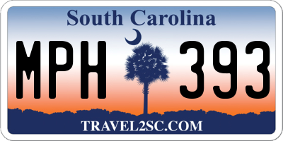 SC license plate MPH393